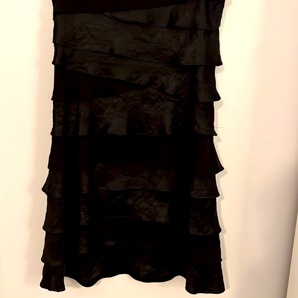 Black Tiered Cocktail Dress by S L Fashions - Picture 5 of 7